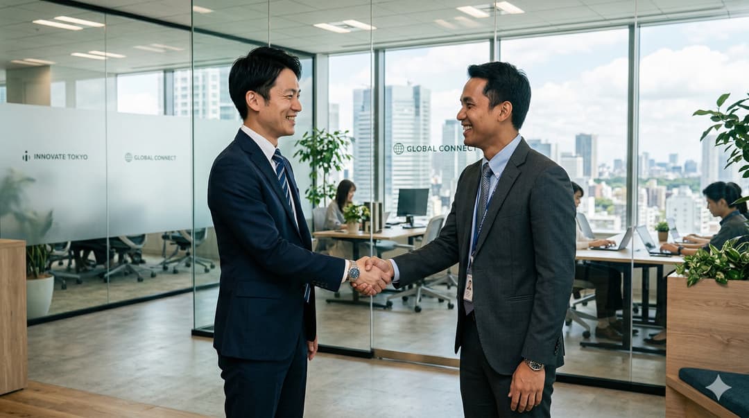 外国人材の受入れをサポートするイメージ